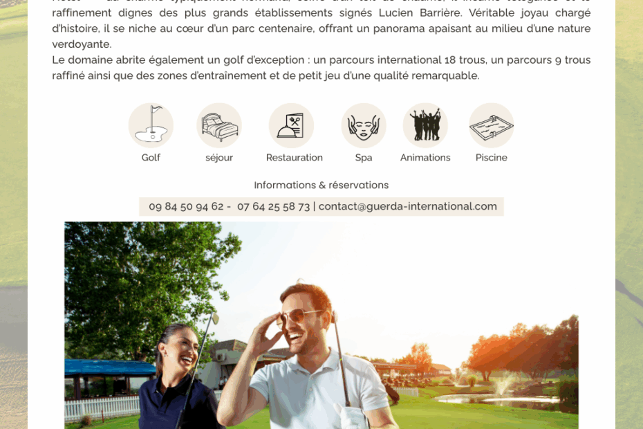 sejour golf guerda International