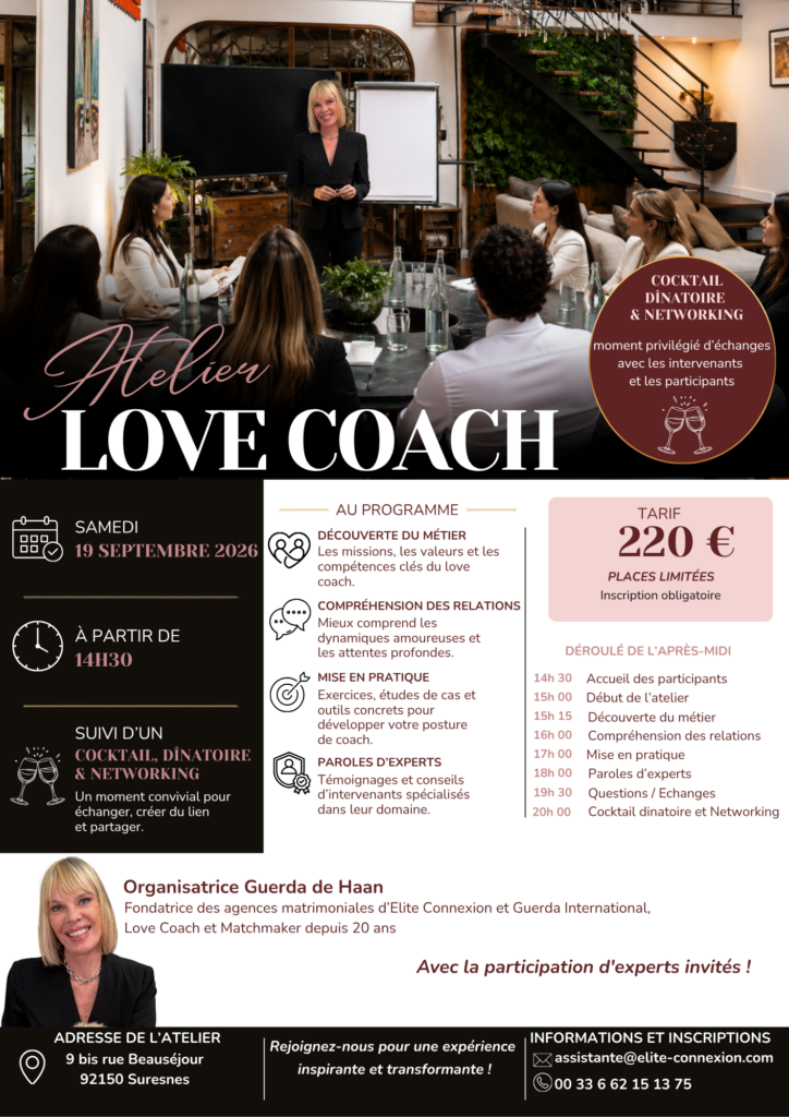 Atelier Love Coach : Découvrez un métier d'avenir au service de l'humain